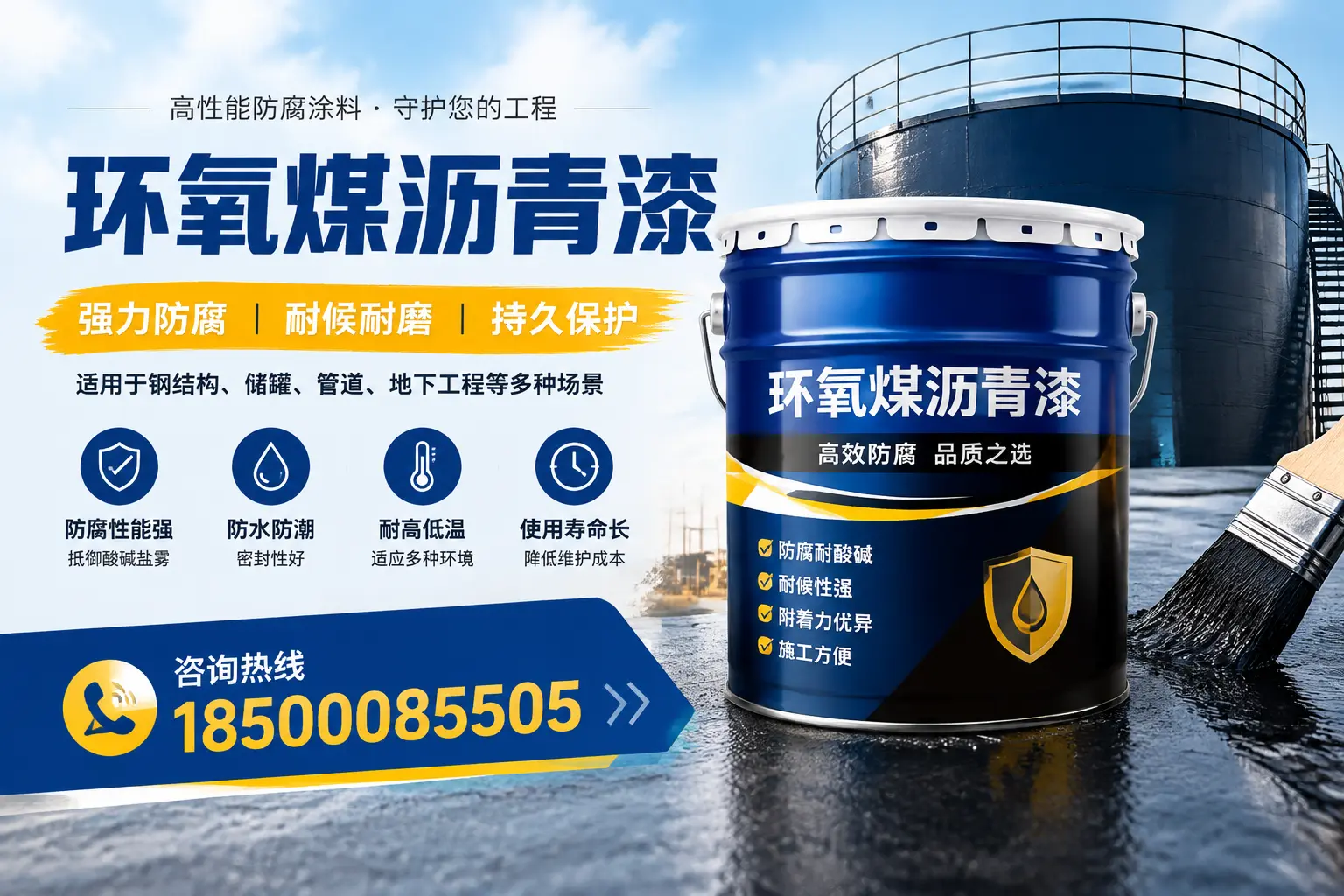 环氧煤沥青漆在工业中的应用，重庆城区企业的选择